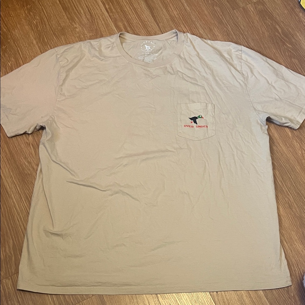 Over Under Men's Beige T-Shirt with Pocket Nintendo duck hunt 3XL